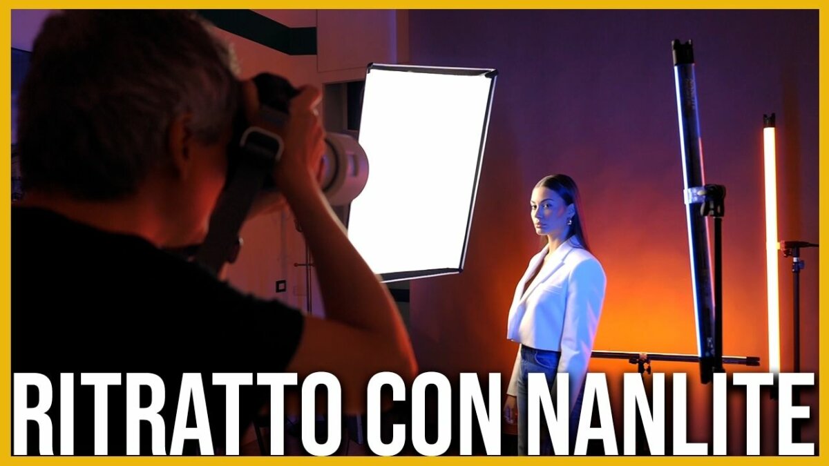 Ritratto in sala posa con luci LED continue - NANLITE